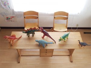 恐竜の模型を撮ってみます